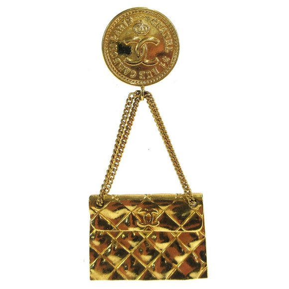 Chanel pin brooch logo - Gem